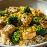 Hahnchen Reis Pfanne Mit Brokkoli Und Mais