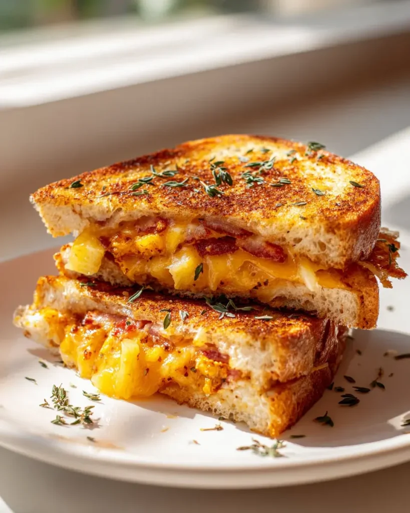 Hawaiian Pizza Grilled Cheese mit Rind: Süß-saurer Genuss