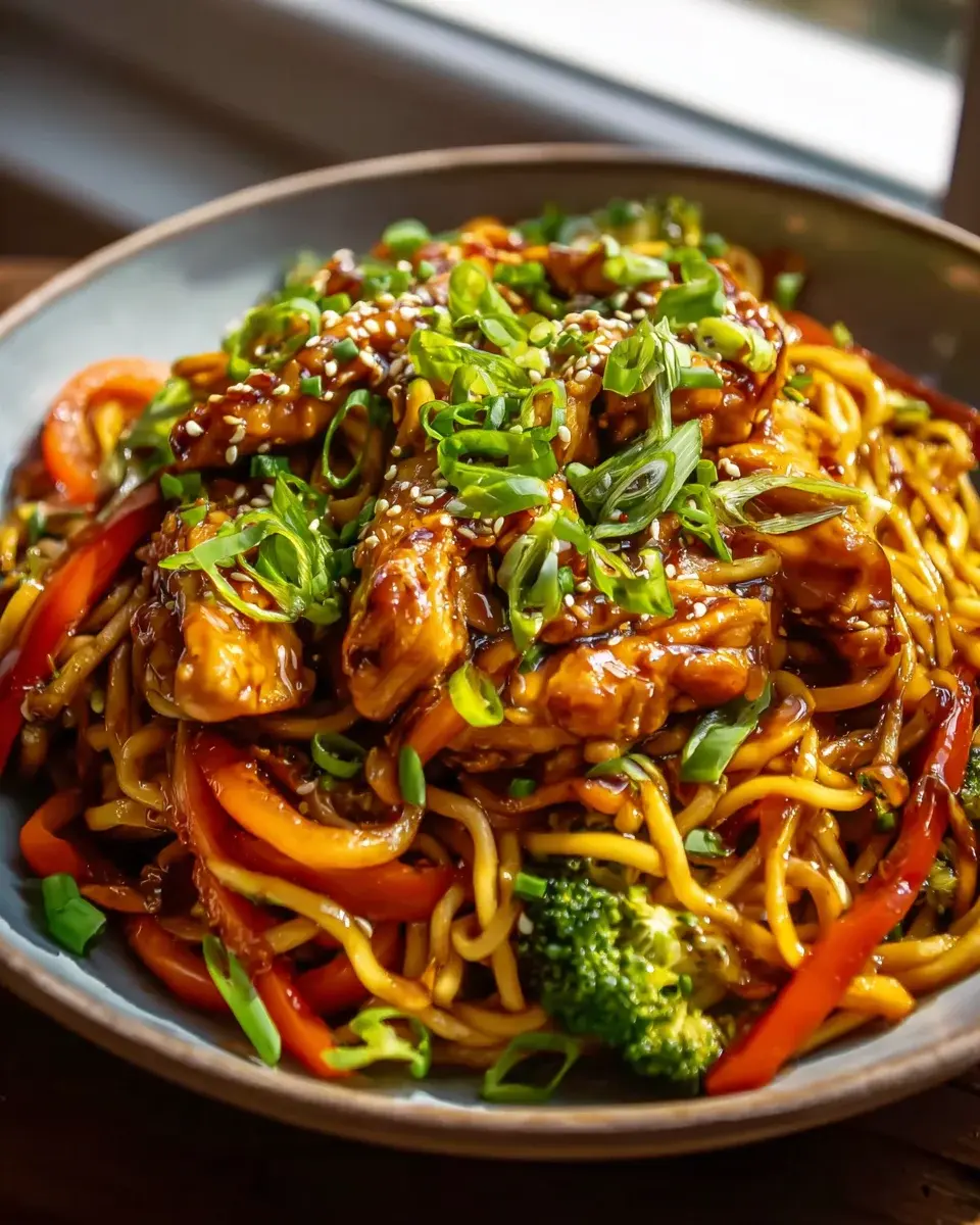 Hyhnchen Teriyaki Nudeln