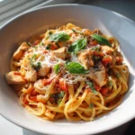 Hyhnchen Tomaten Pasta Mit Parmesan