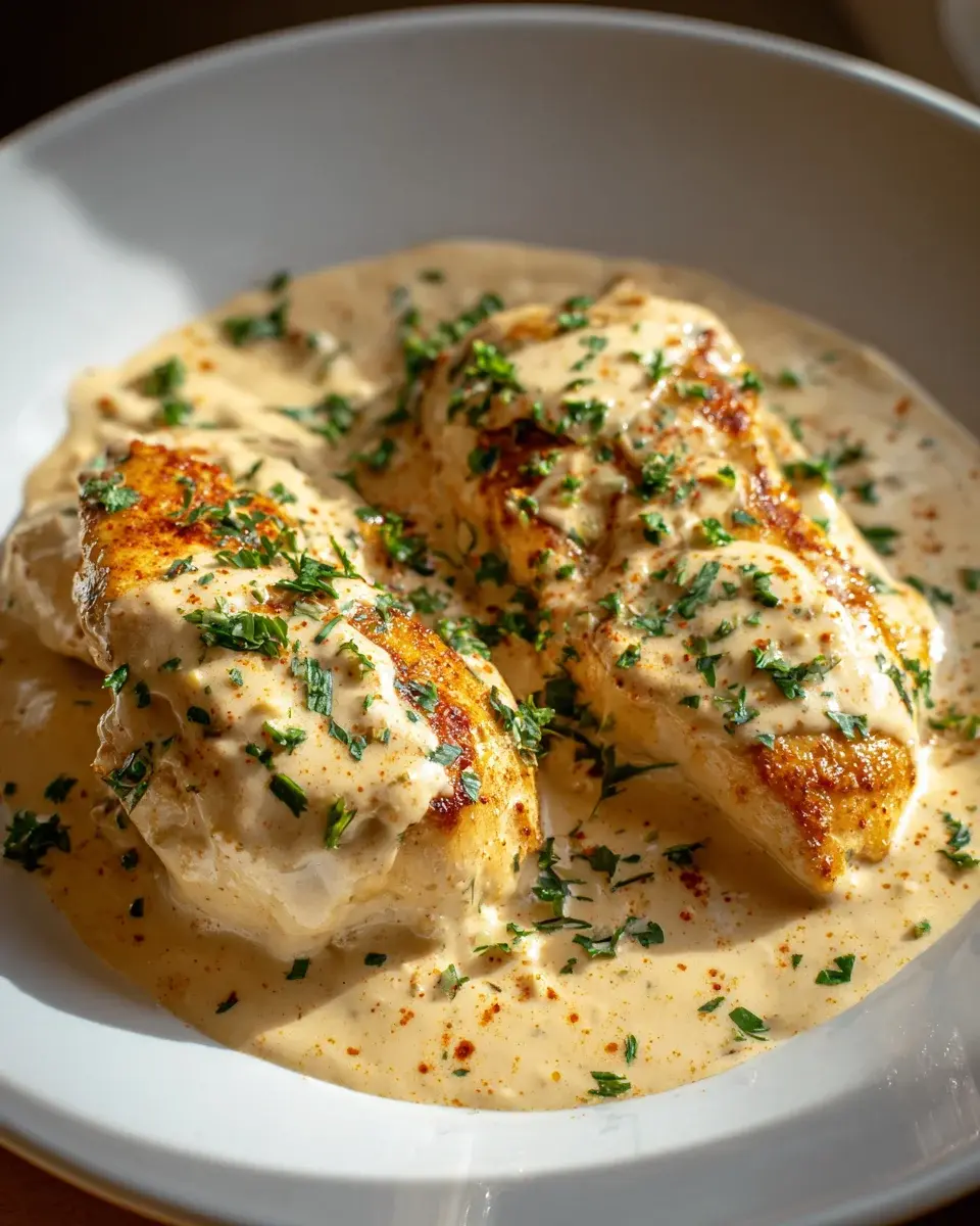 Hähnchenfilet Frischkäse Parmesan Soße