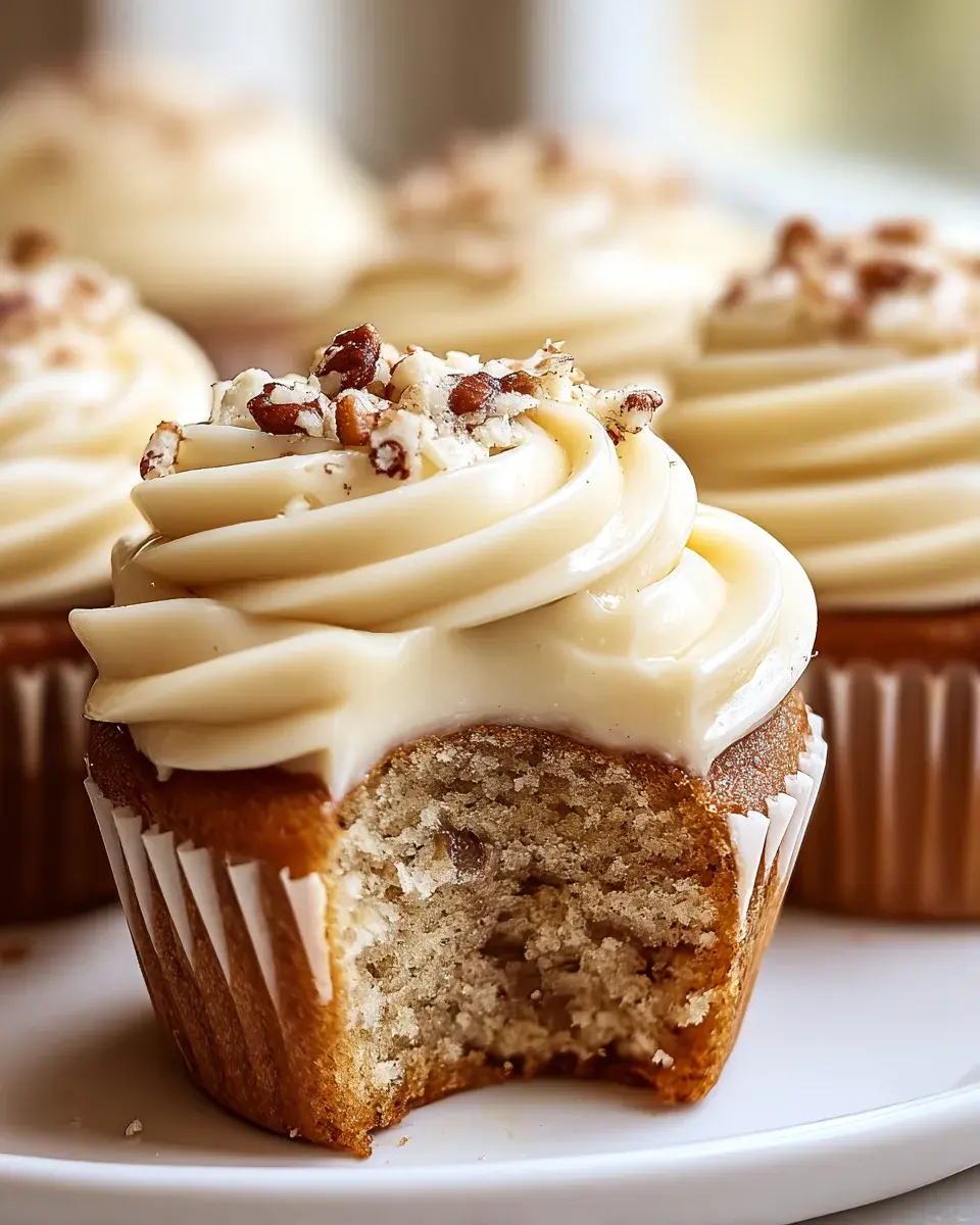 Irresistible Banana Cinnamon Pecan Cupcakes