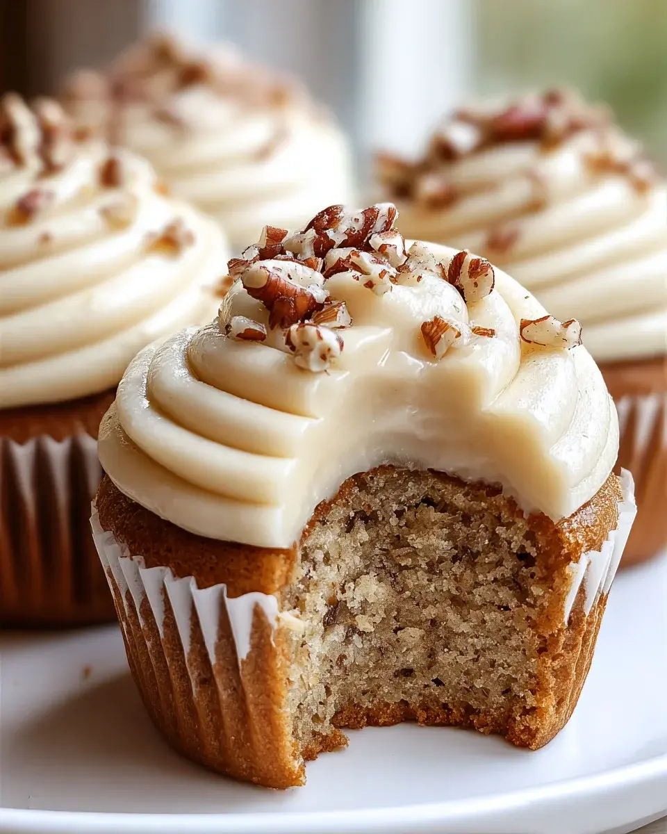 Irresistible Banana Cinnamon Pecan Cupcakes