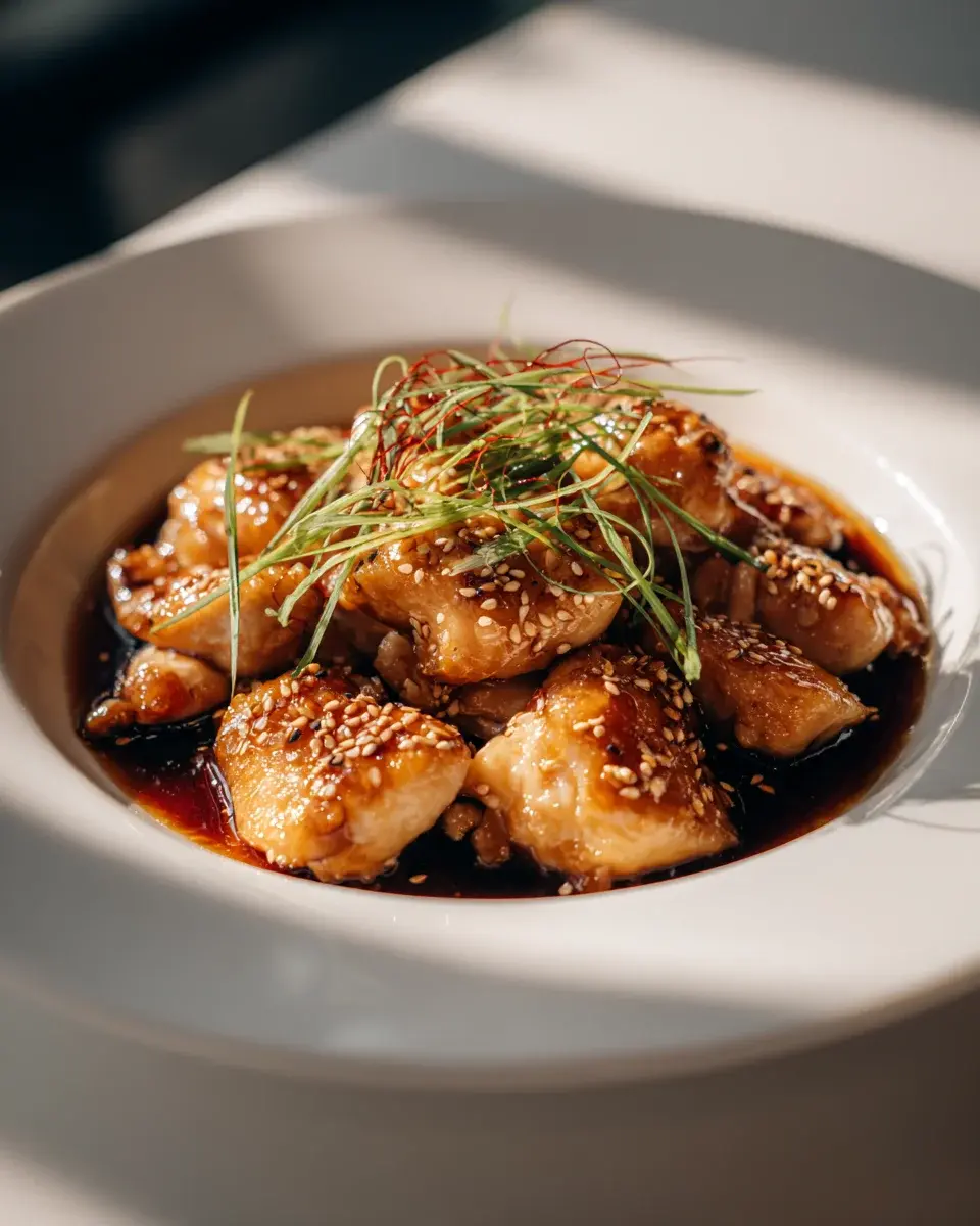 Karamellisiertes Sesam Hähnchen