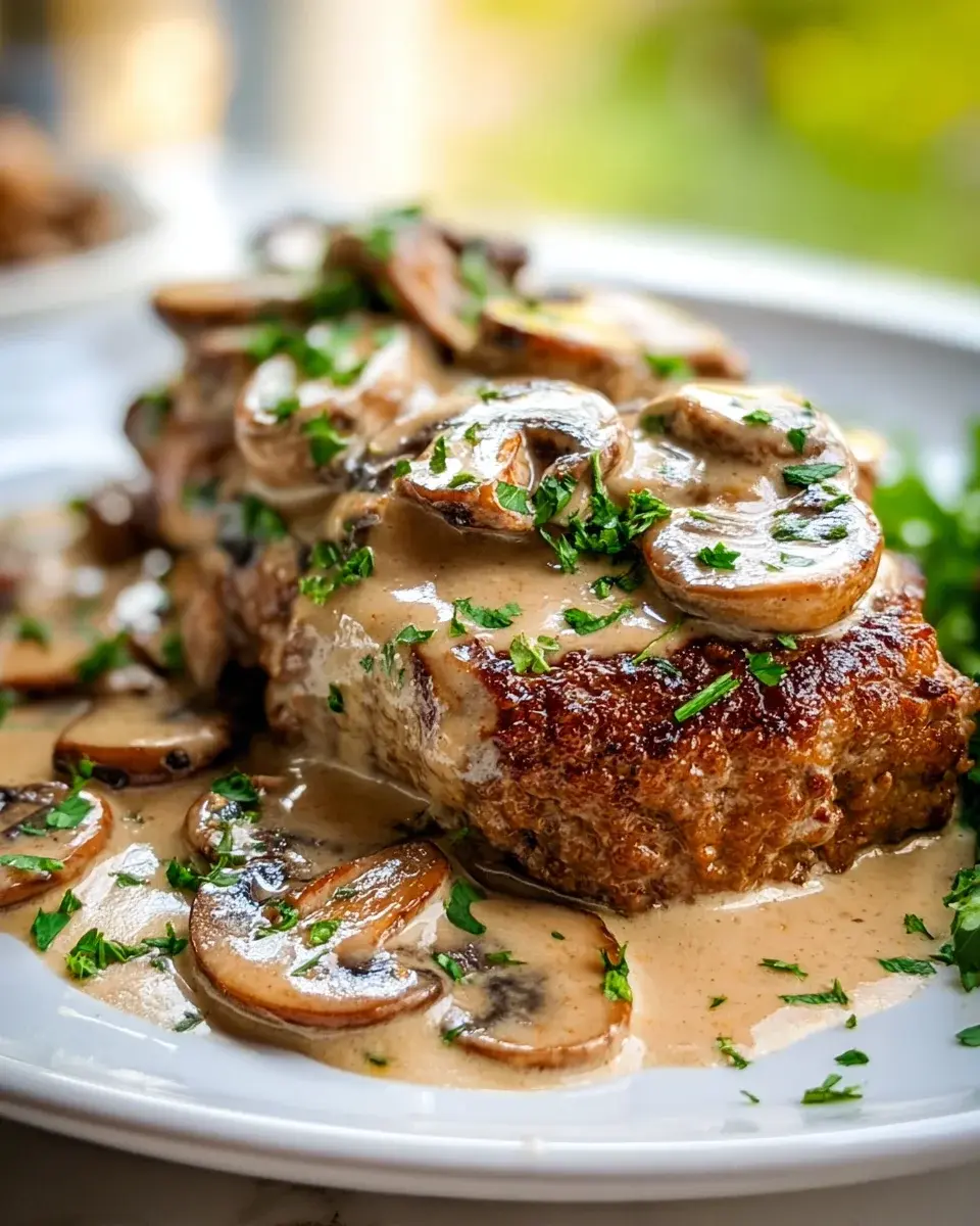 Keto Hacksteak Pilzrahmsauce