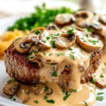 Keto Hacksteak Pilzrahmsauce