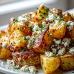 Knusprige Kartoffeln Feta Knoblauch