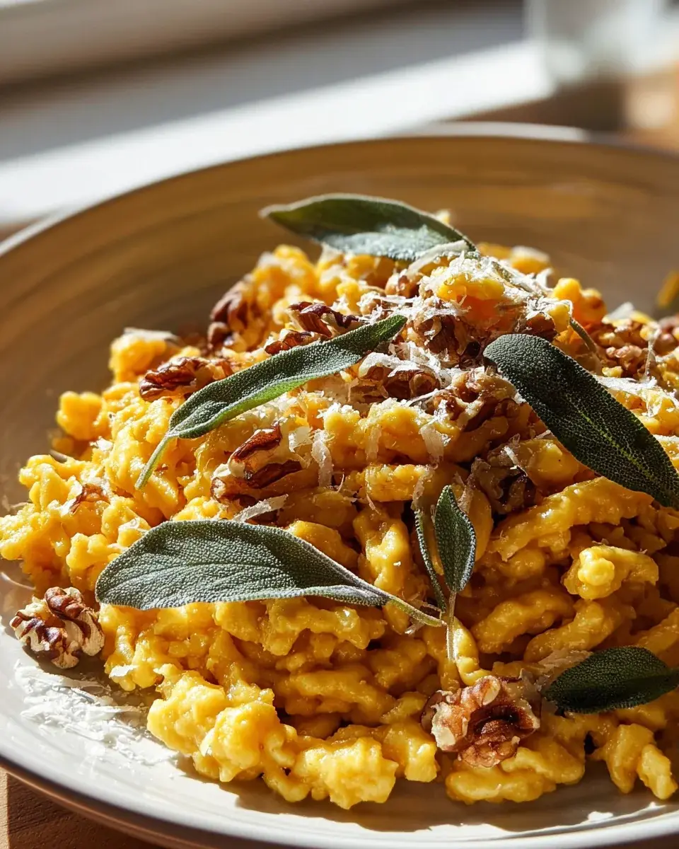 Kuerbis Spaetzle Walnuss Salbei
