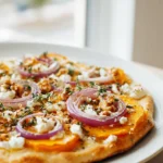 Kurbis Flammkuchen Mit Feta Minuten Rezept