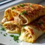 Low Carb Cheesy Garlic Chicken Wraps