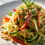 Low Carb Pad Thai mit Zucchini Nudeln und Erdnusssauce
