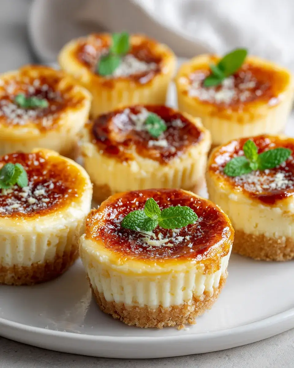 Mini Creme Brulee Cheesecakes