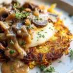 Mozzarella Rysti Zwiebel Pilzrahmsauce