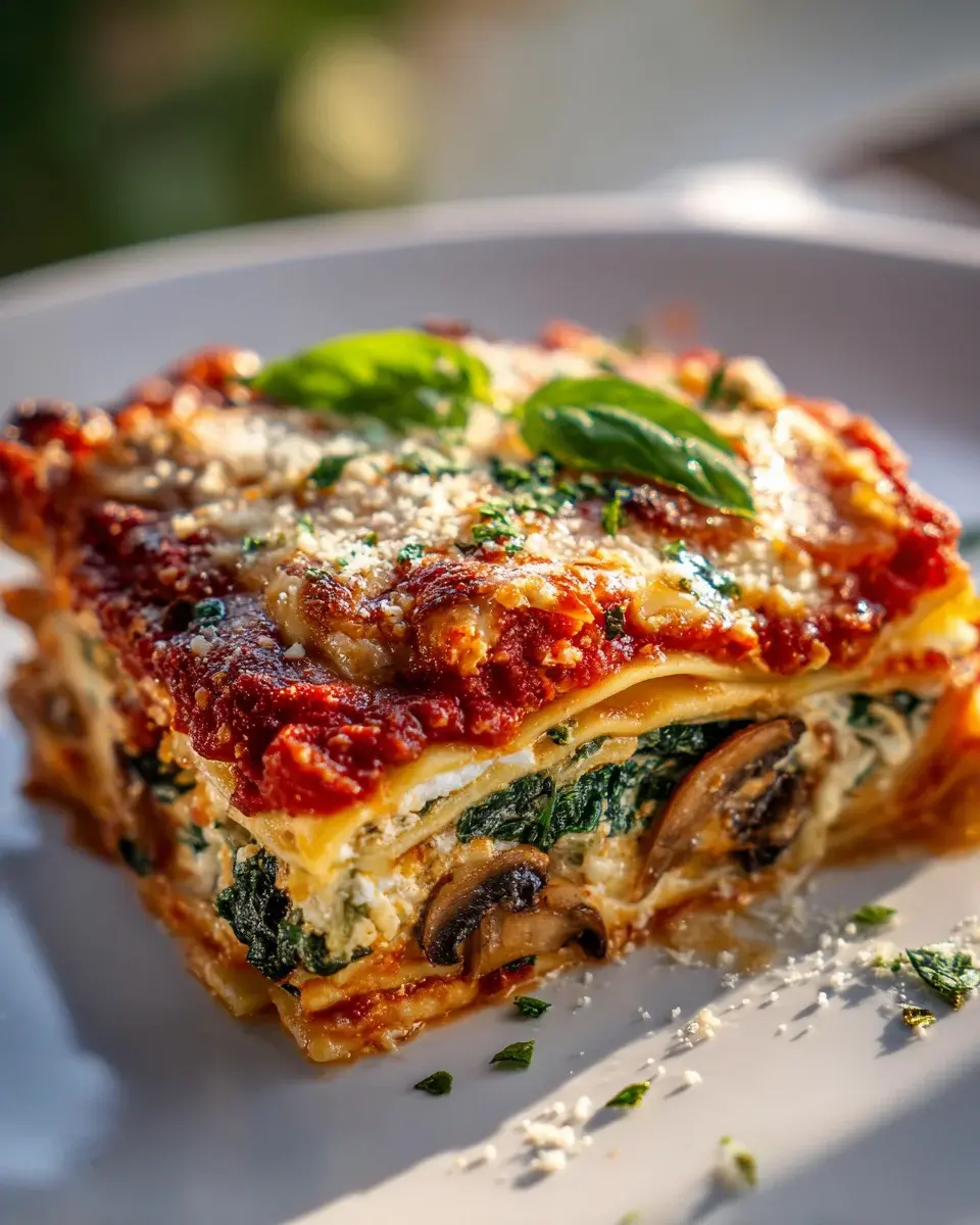 Mushroom And Spinach Lasagna