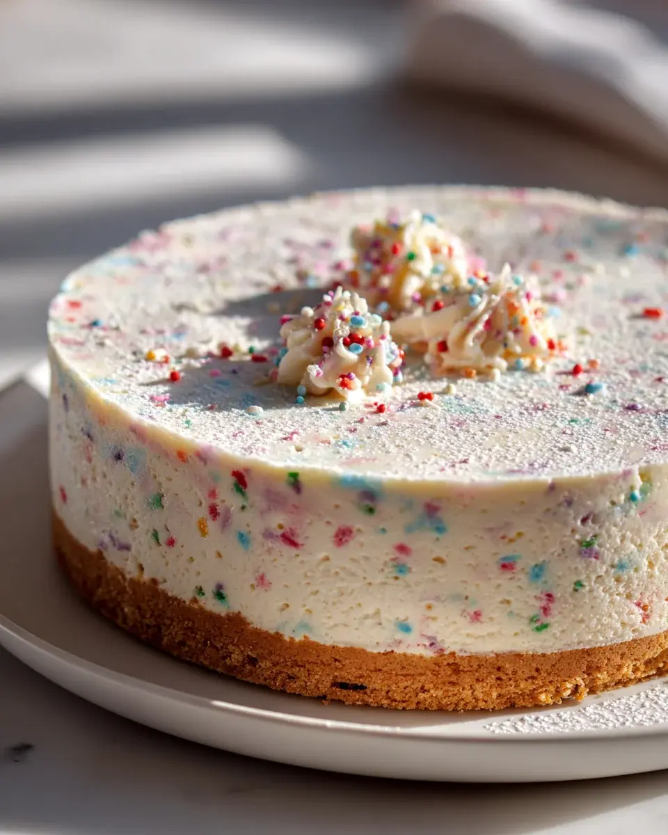 No Bake Funfetti Geburtstags Käsekuchen Aus Dem Kühlschrank