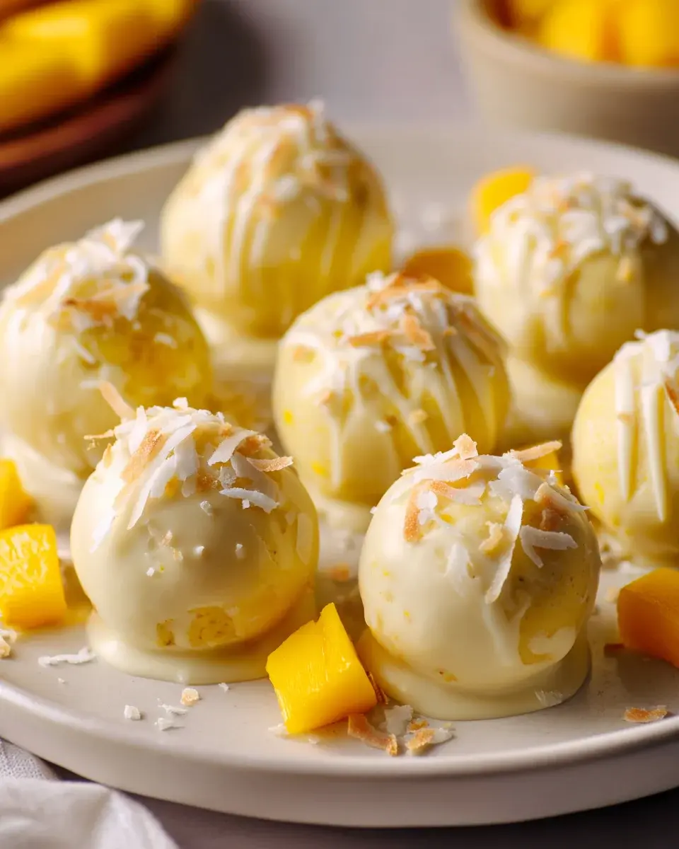 No Bake Mango Truffles Rezept