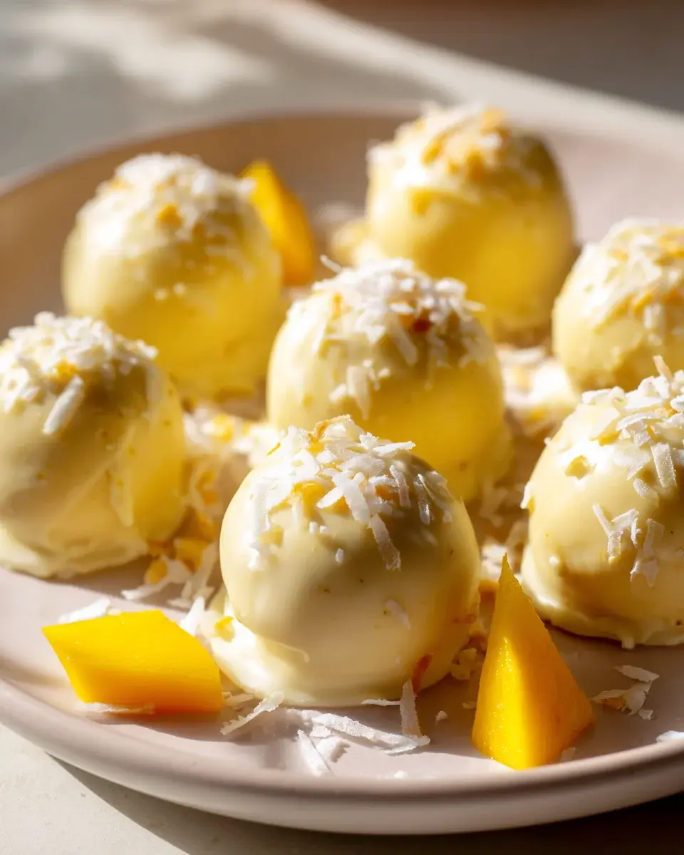 No Bake Mango Truffles Rezept
