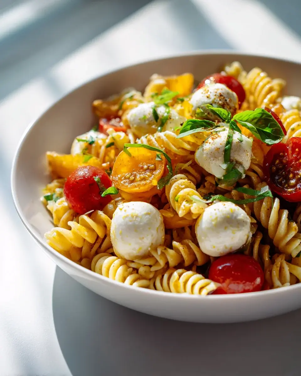Nudelsalat Mit Mozzarella Und Kirsch Extracttomaten Nach Tim Mälzer