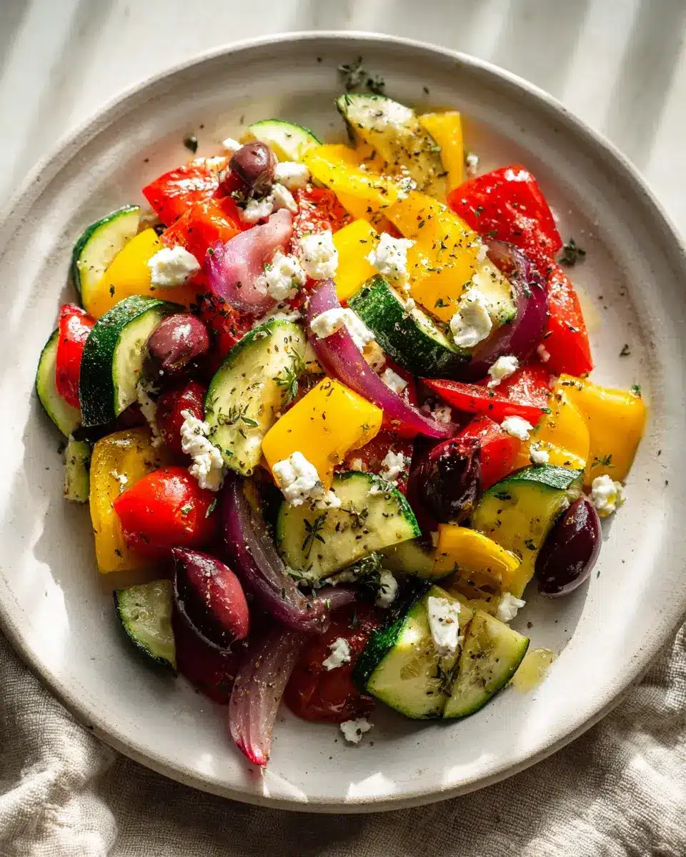 One Pan Greek Vegetables Recipe