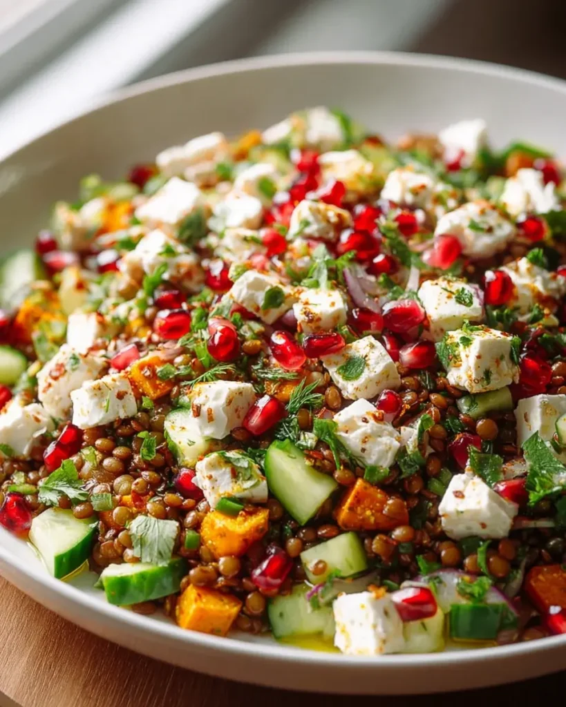 Orientalischer Linsensalat mit Feta – Gesund & Lecker!