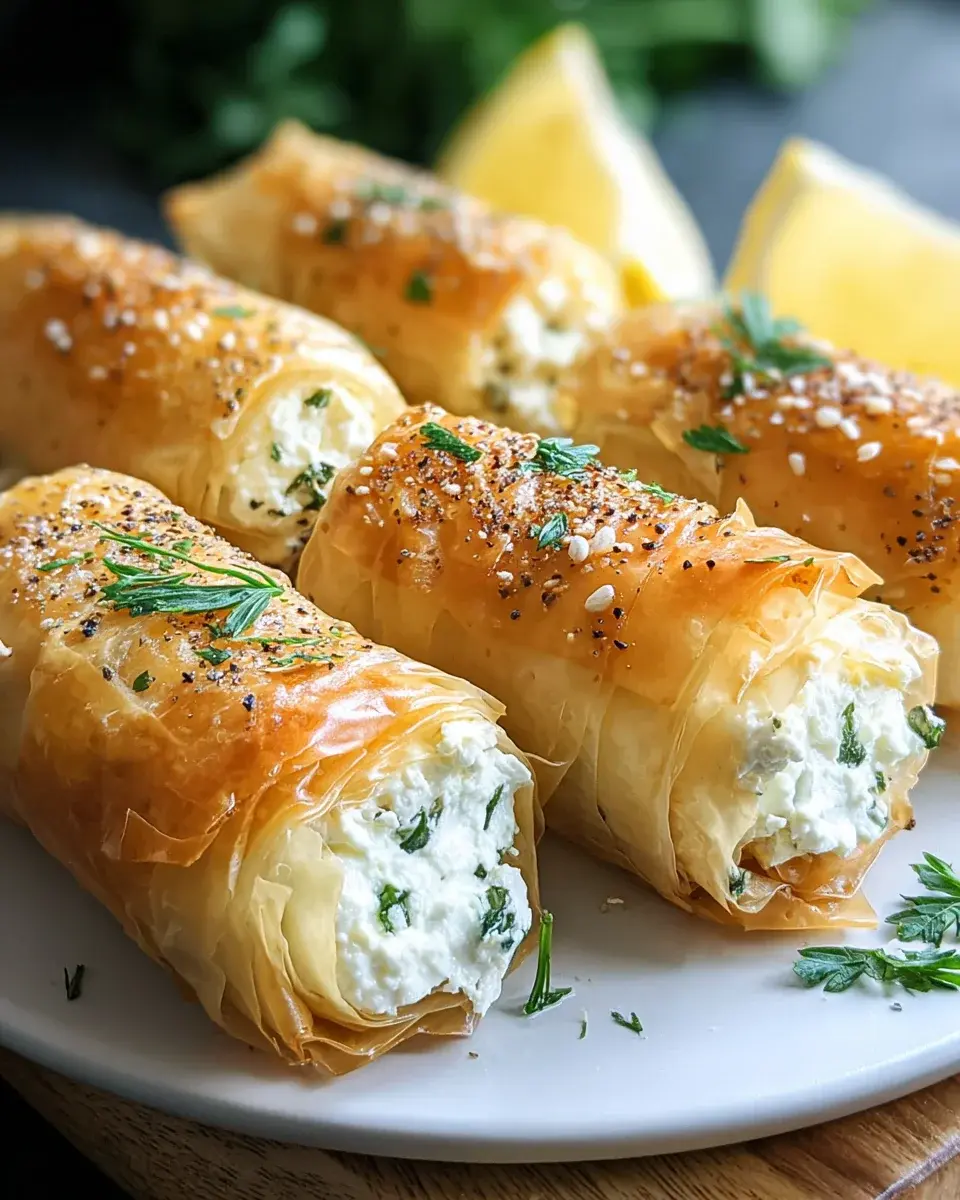 Oven Fried Feta Rolls