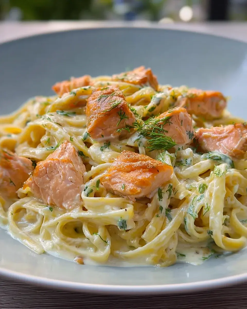 Pasta Mit Lachs Und Sahnesosse