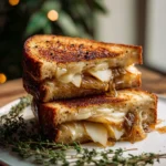 Pear Apple Grilled Cheese With Caramelized Onions