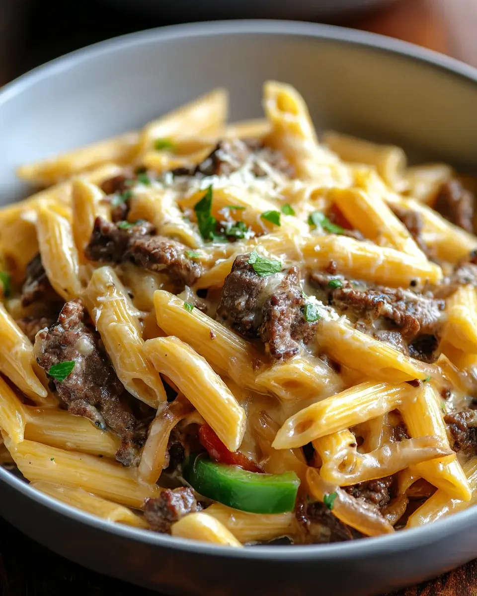 Philly Cheesesteak Pasta