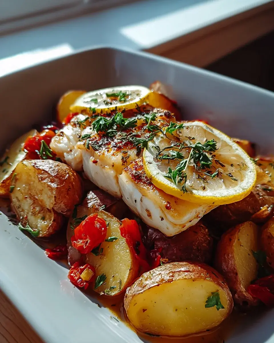 Portugiesischer Ofenfisch Mit Kartoffeln