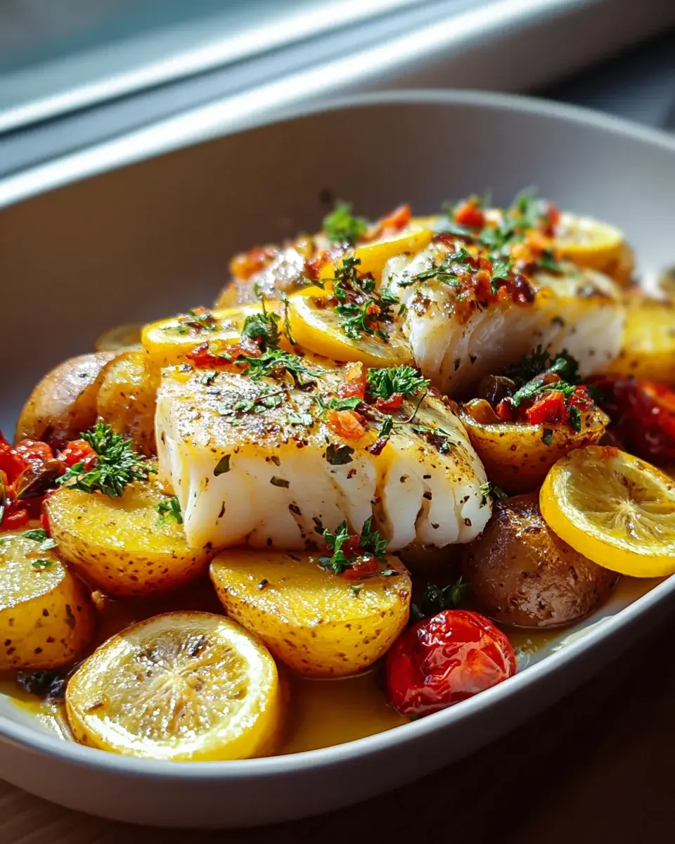 Portugiesischer Ofenfisch Mit Kartoffeln