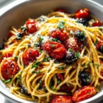 Roasted Tomato Olive Mediterranean Pasta