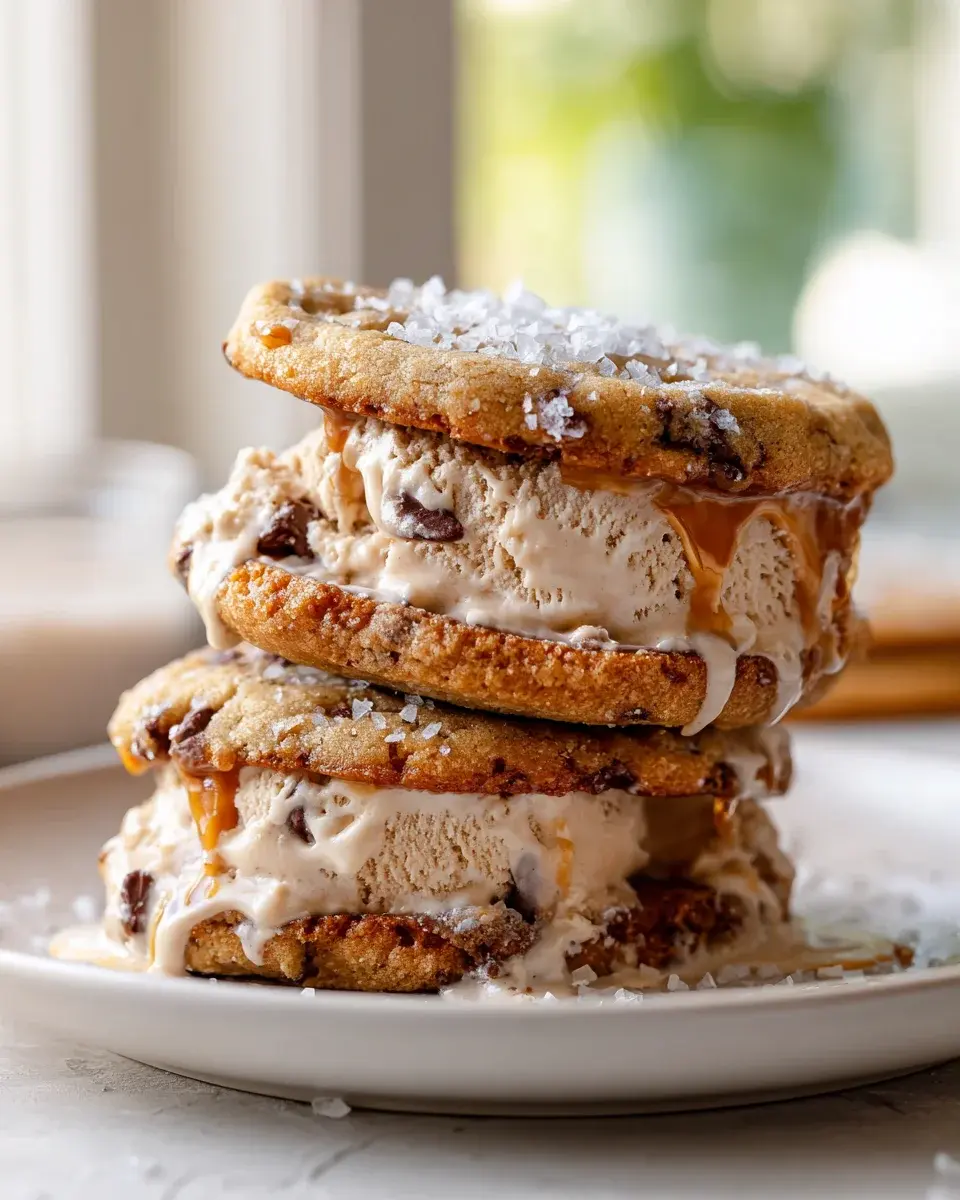 Salted Caramel Ice Cream Sandwiches