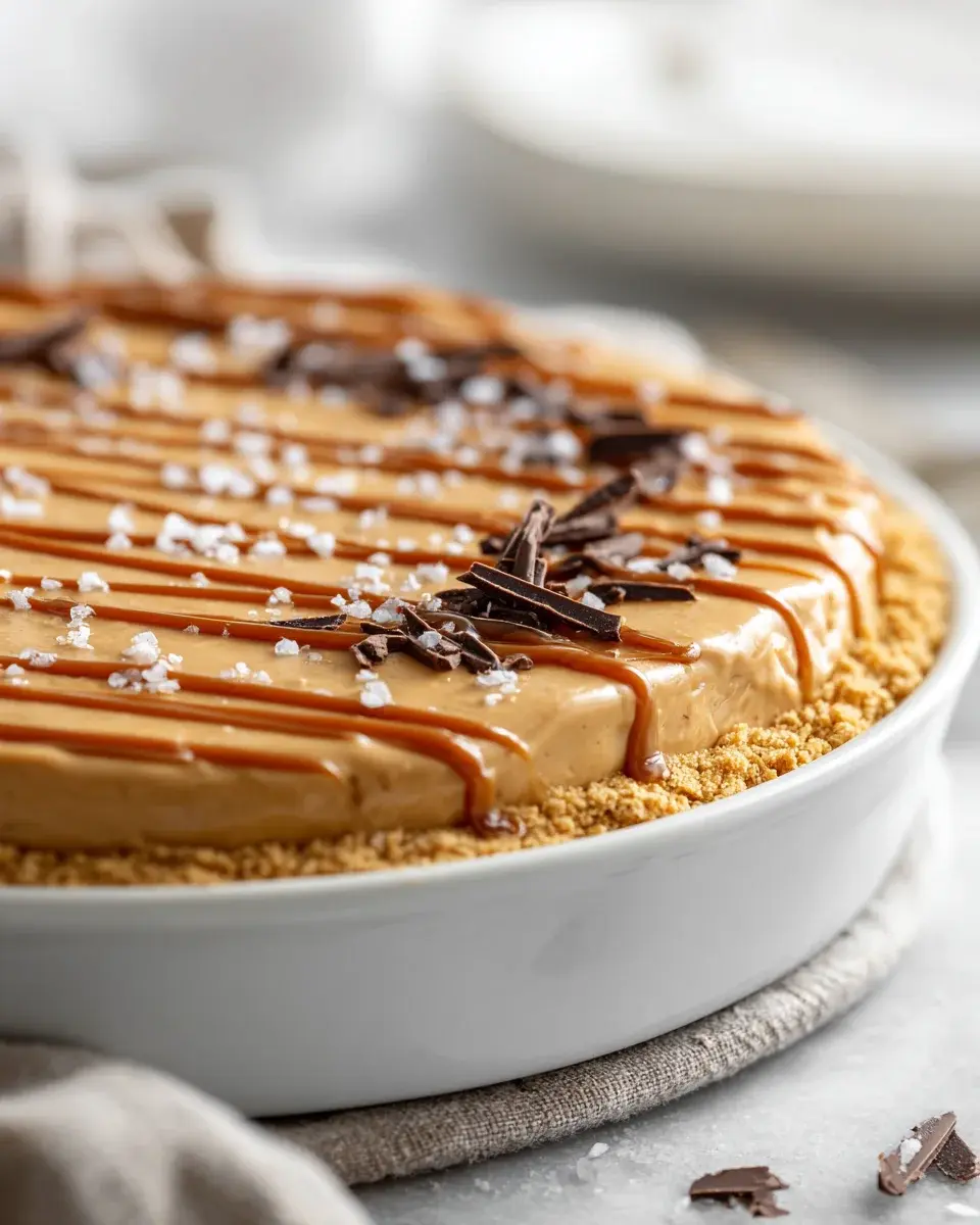 Salted Caramel No Bake Pie