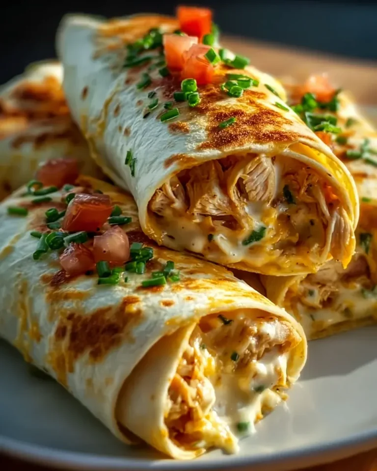 Schnelle Käse Knoblauch Hähnchen Wraps für den Genuss!