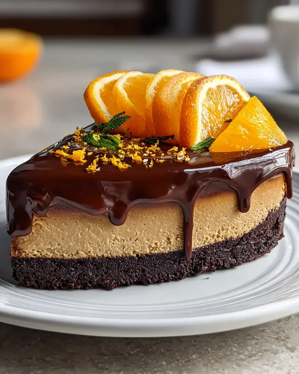 Schokoladen Orangen Cheesecake