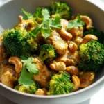 Slow Cooker Cashew Chicken mit Brokkoli