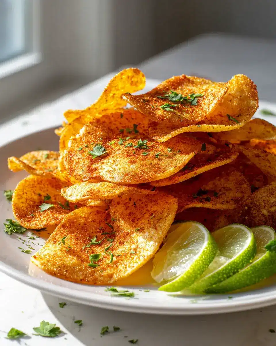 Spicy Chili Lime Air Fryer Chips