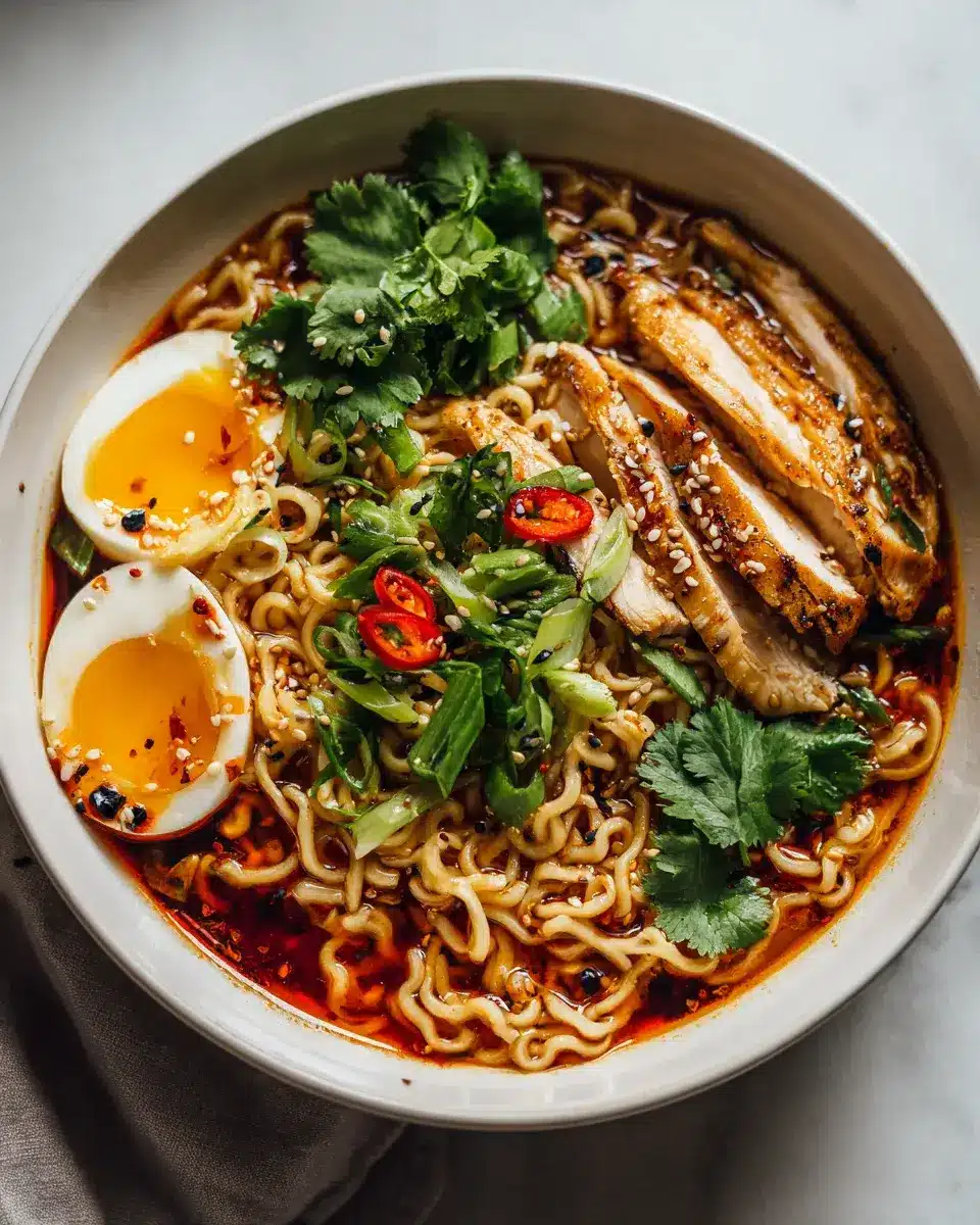 Spicy Chili Oil Chicken Ramen Bowls