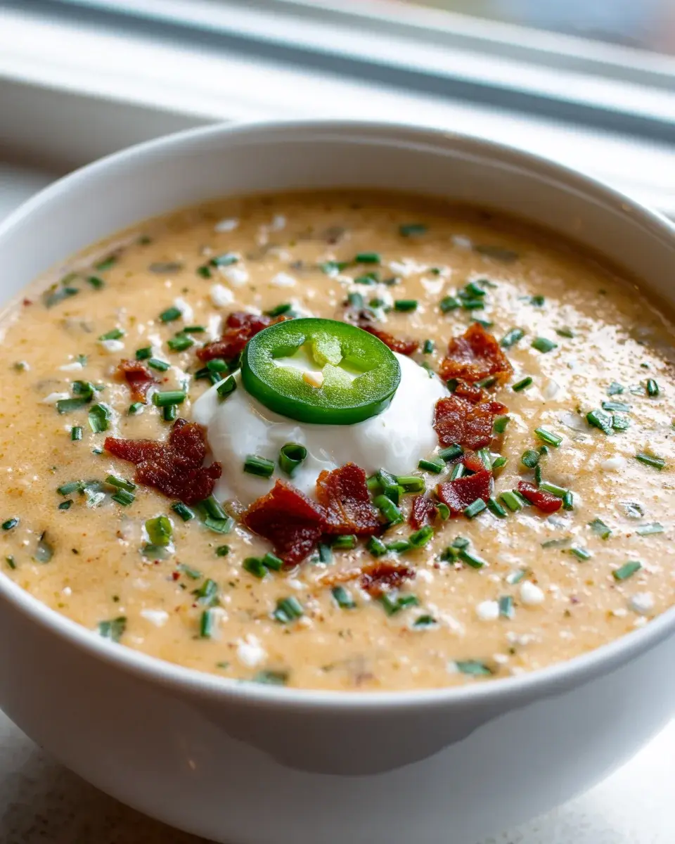 Spicy Jalapeyo Popper Potato Soup