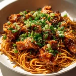 Sticky Garlic Chicken Noodles