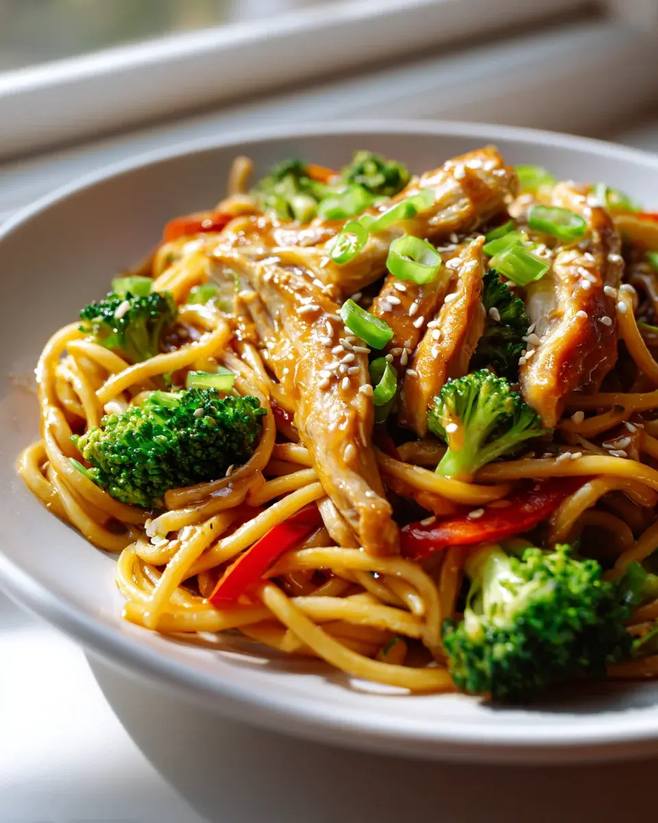 Sticky Garlic Chicken Noodles 2
