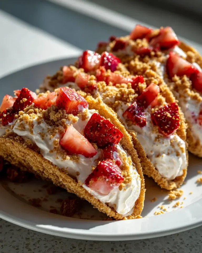 Erdbeer Crunch Käsekuchen Tacos: Knusprig-cremiger Genuss! – Snackerra