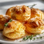 Sweet Savory Cheese Puffs With Honey Drizzle