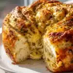 Swirled Garlic Herb And Cheese Bread