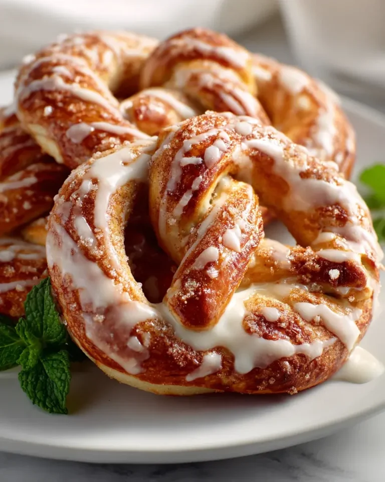 Süße Zimt-Zucker-Brezeln: Fluffig mit Frischkäse-Glasur! – Snackerra