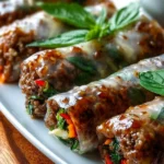 Thai Basil Beef Rolls