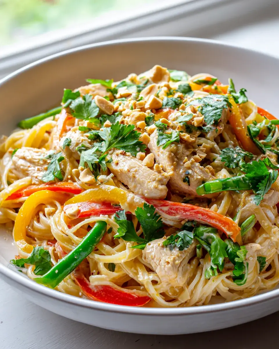 Thai Coconut Chicken Noodle Stir Fry