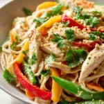 Thai Coconut Chicken Noodle Stir Fry