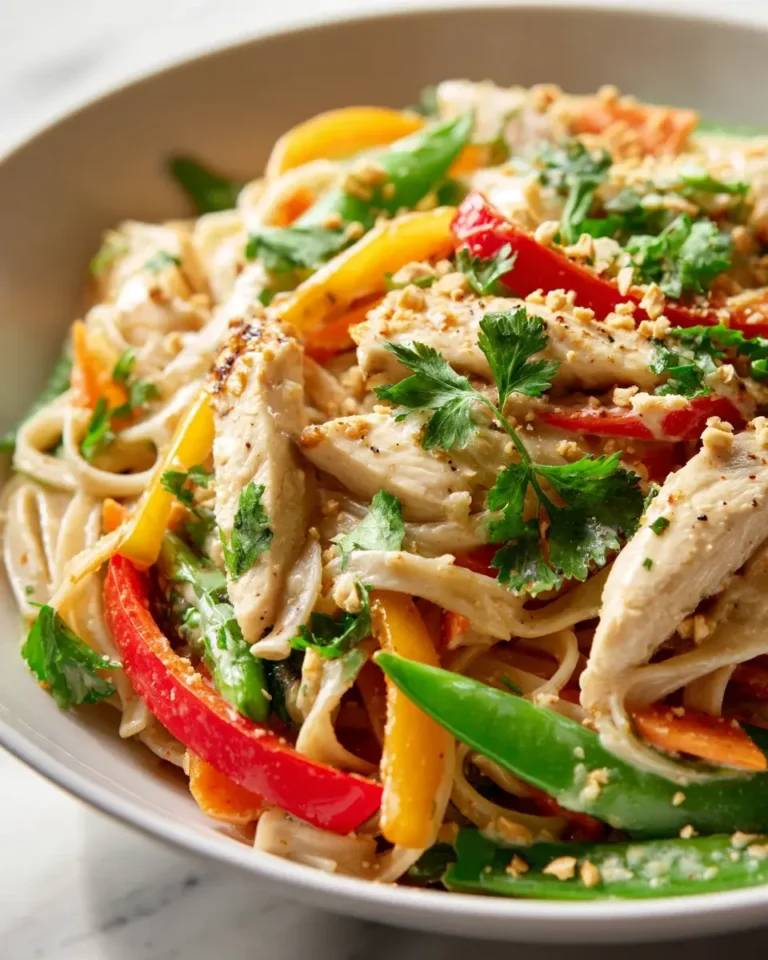 Cremige Thai Kokos Hähnchen Nudel Pfanne – Einfach gemacht! – Snackerra