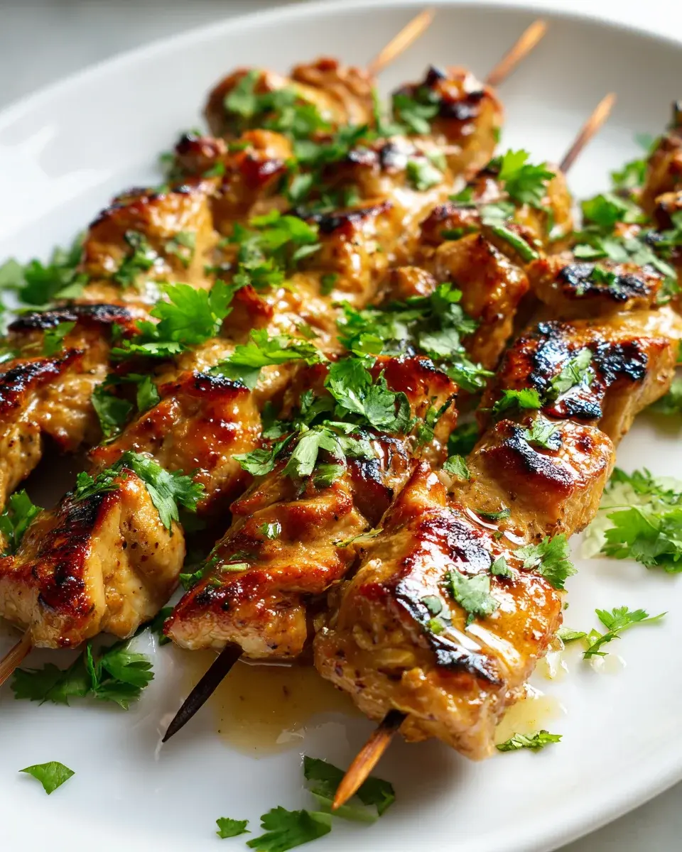 Thai Coconut Chicken Skewers